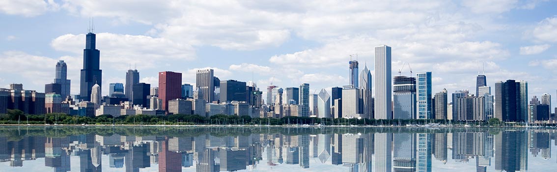 Aerial view of the city