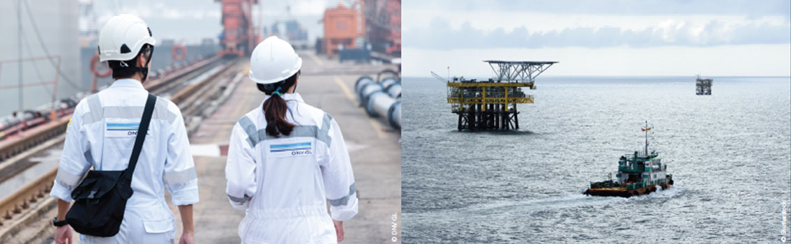 DNV GL surveyors at a yard