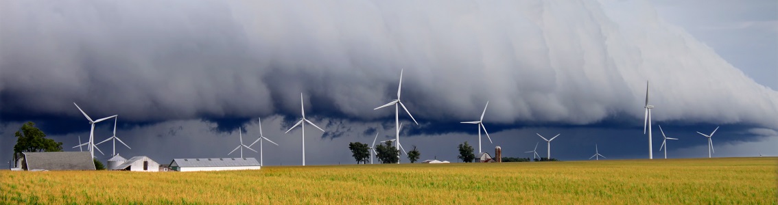 Wind turbines with bad weather