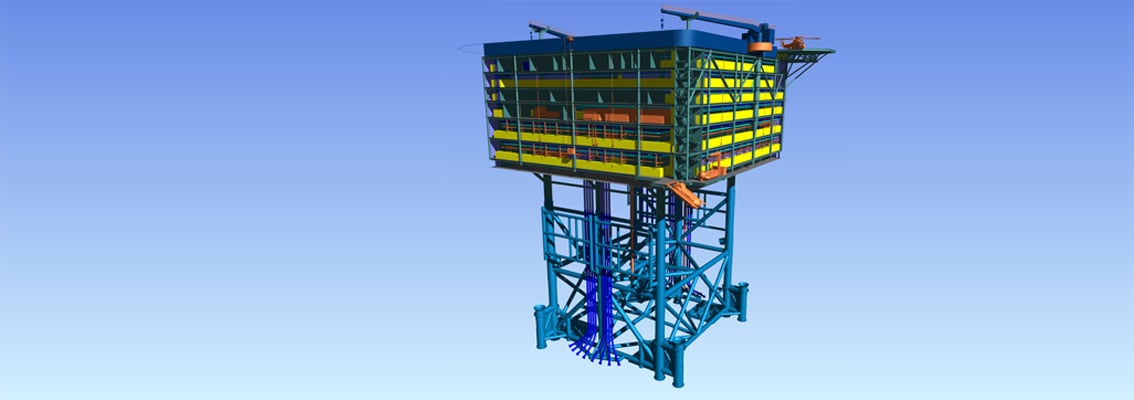 Artist's impression of the BorWin gamma HVDC platform © Petrofac