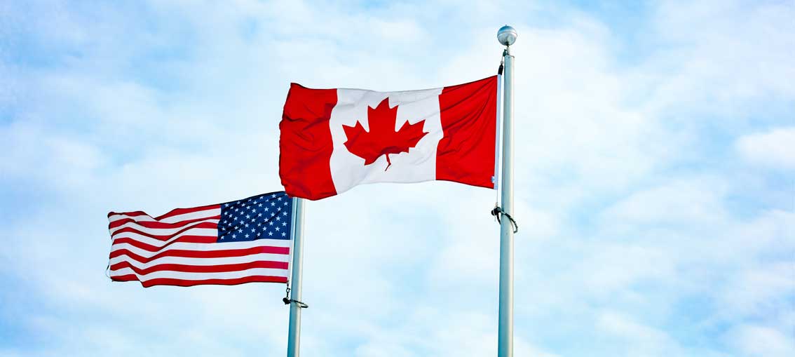 Norwegian and American flag