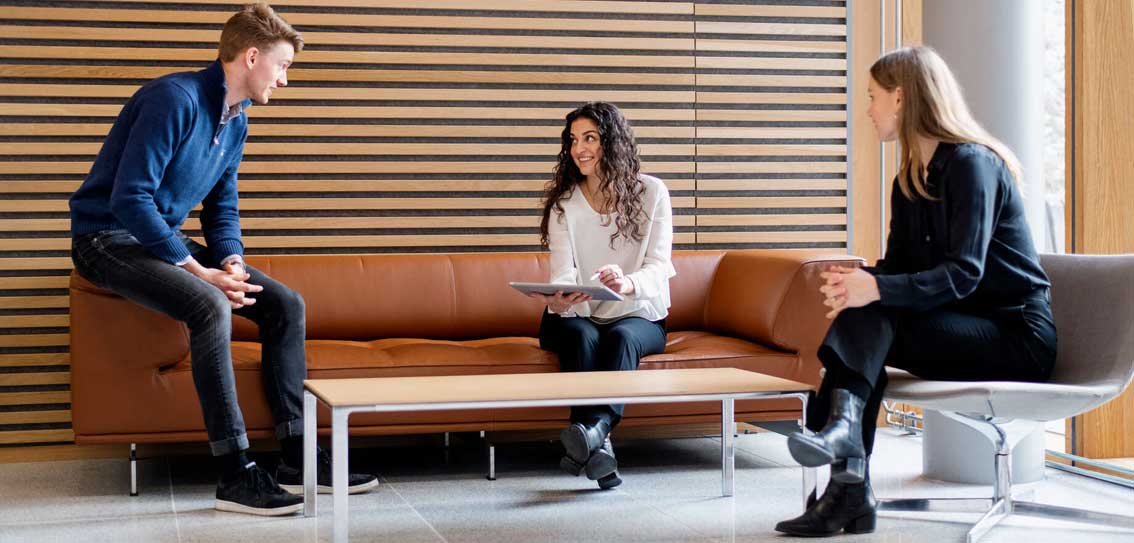 meeting in the office with customer