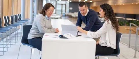 Meetings with colleagues and clients in the office