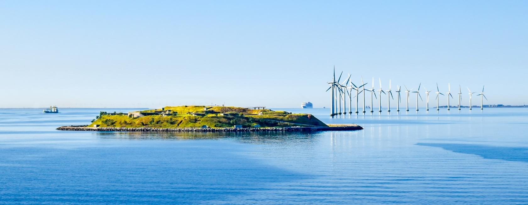 Windmills within sea