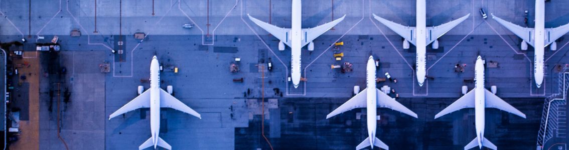 aerial view of the airport