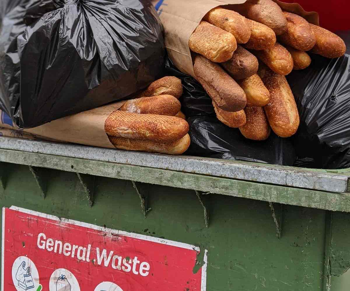 Bread in a bin