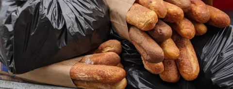 Bread in a bin