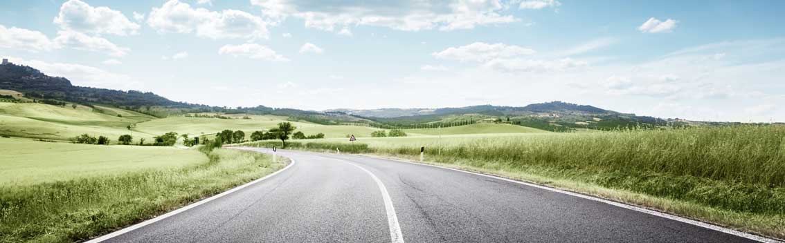 Asphalt road in Tuscany