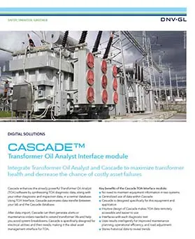 Cascade - TOA - Transformer Oil Analys Interface software module - Flier