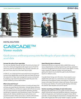 Cascade - Viewer - Quick access and transparency into the lifecycle of your electric utility asset data - Flier