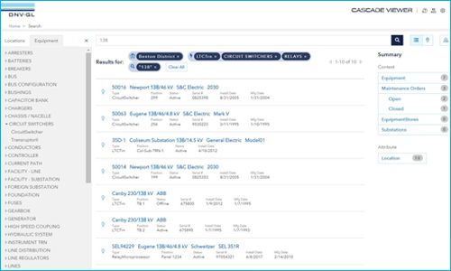 Cascade Viewer - Electric utility asset management software viewer from DNV GL