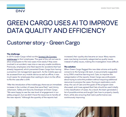 Green Cargo customer case