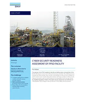 Cyber security readiness assessment of FPSO facility