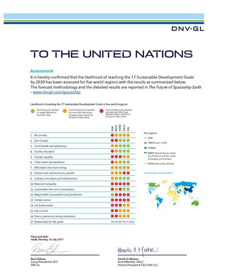 Copy of the testimonial handed over to the UN Secretary General