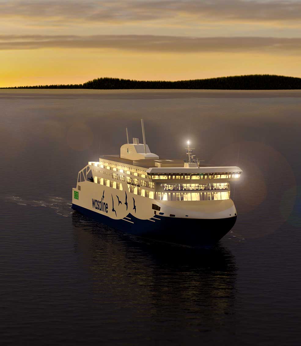 Wasaline vessel at dawn - DNV GL