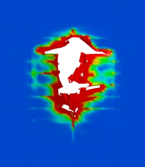 simulation 90-degree angle