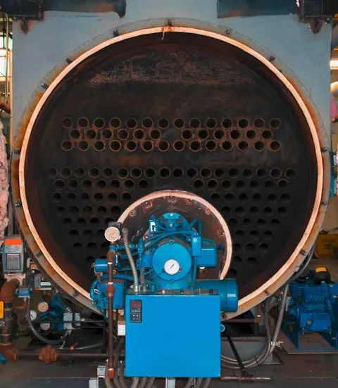 Open boiler with smoke tubes
