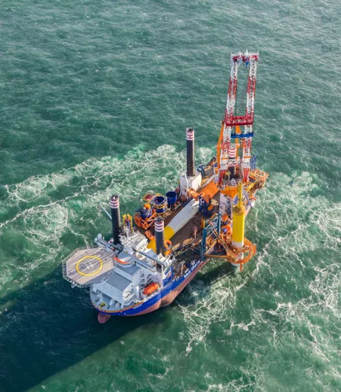 van Oord vessel at windfarm