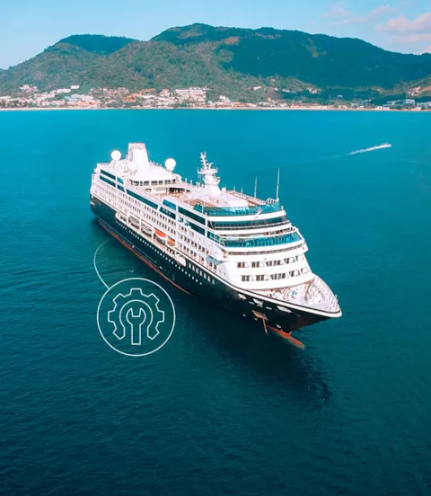 Repair operations on Cruiseship