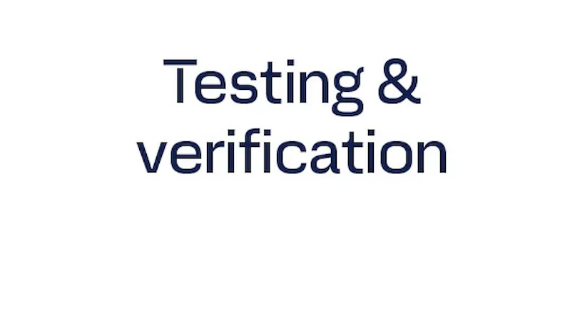 Testing & verification