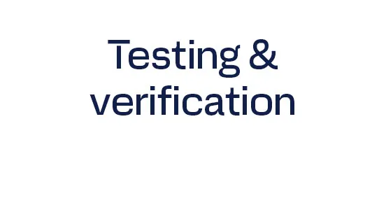 Testing & verification