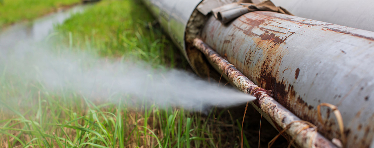 Leaking pipeline