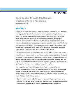 Data Center Growth Challenges Implementation Programs