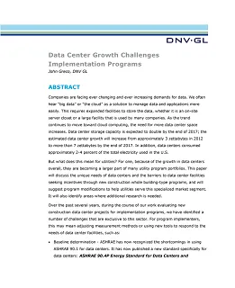 Data Center Growth Challenges Implementation Programs