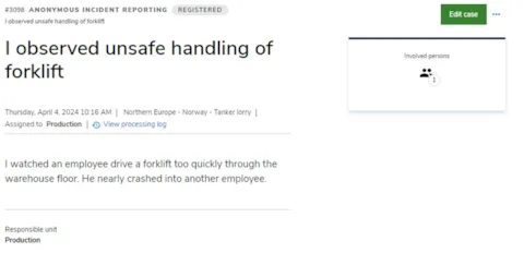 Anonymous incident management software | Synergi Life