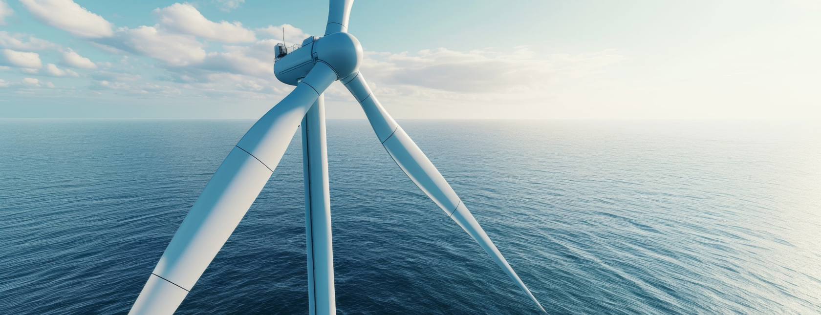 aerial wind turbine view