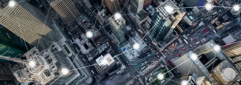 aerial view of city
