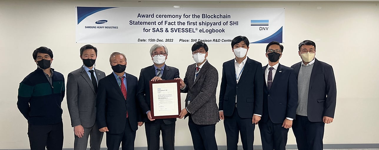 DNV awards first Blockchain Statement of Fact to Samsung Heavy Industries_1288x511