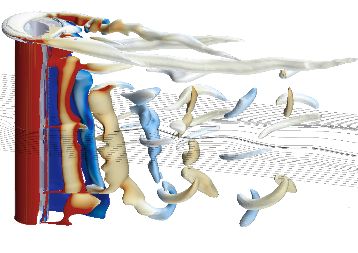 DSME Rotor sail system vortex visualization