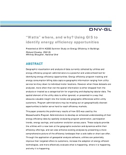 "Watts" where and why? Using GIS to identify energy efficiency opportunities
