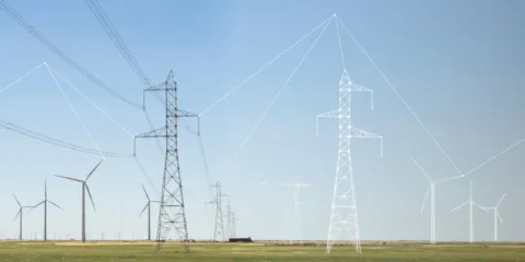 Power grids and wind turbines