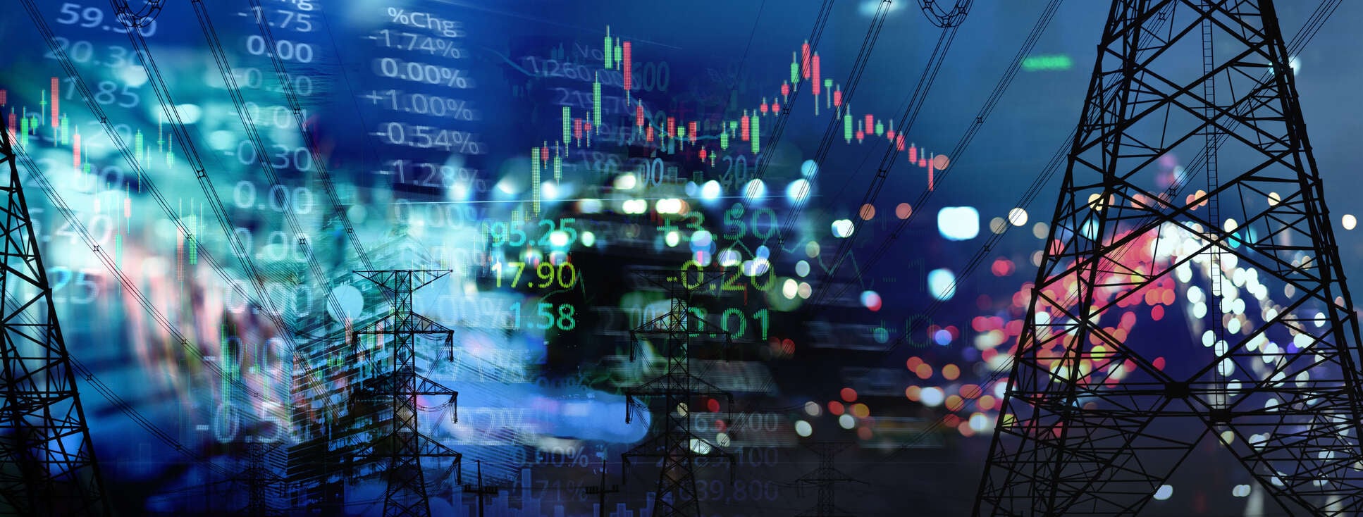 Market stock graph and index