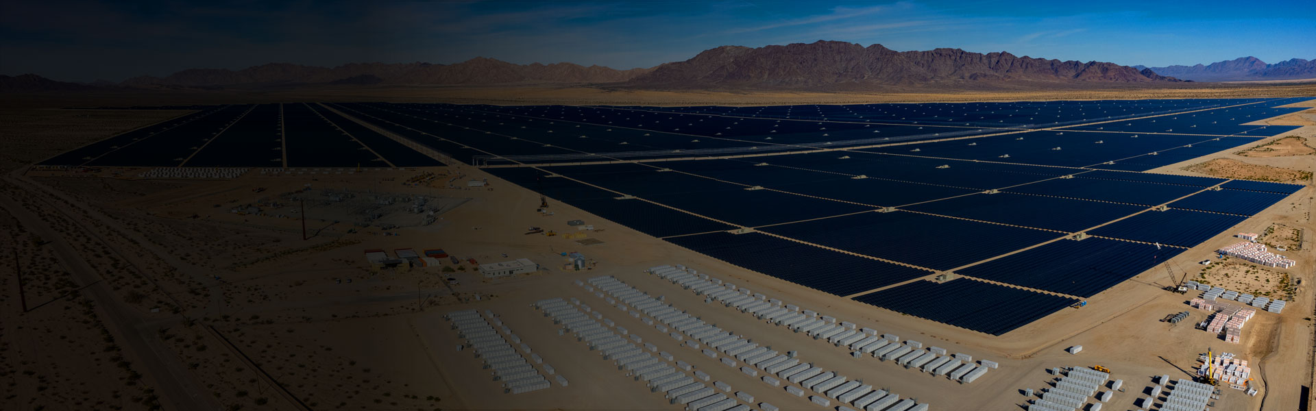 arial view of solar farm