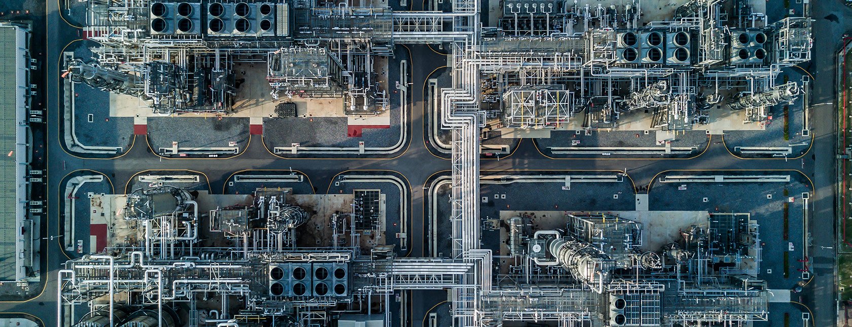 Aerial view of refinery