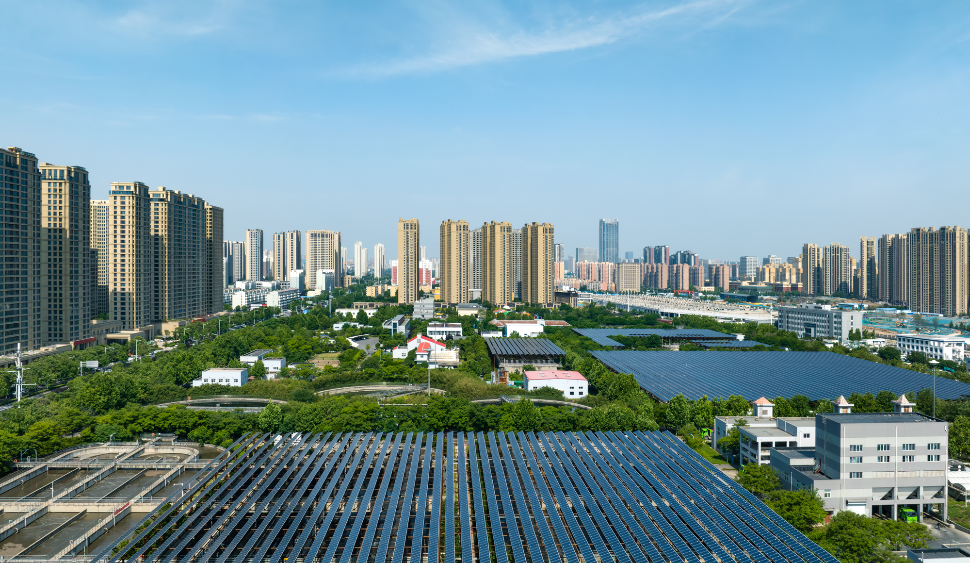 Solar panels in Zhengzhou Henan China