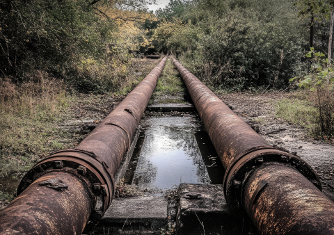 Example of an ageing pipeline asset