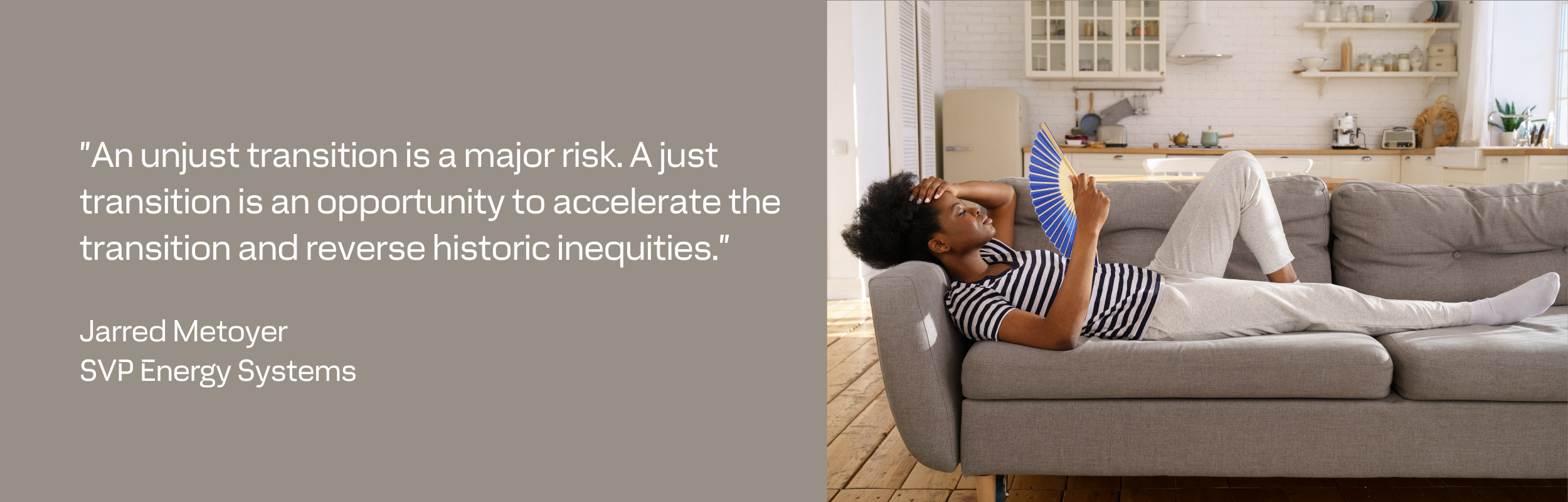 Equity in energy homepage - girl cooling down