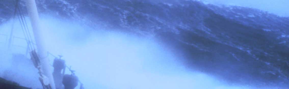 A NOAA Ship in a storm off North Carolina