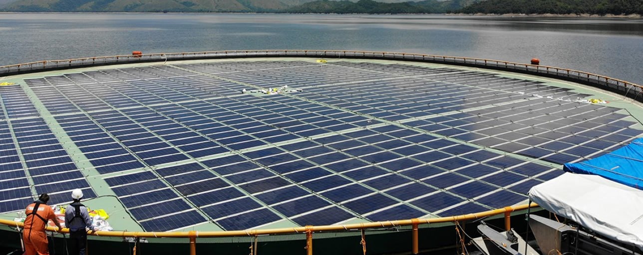 Floating solar design for Ocean Sun