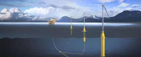 floating wind turbine oil platform
