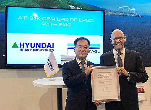 Gastech 2019 AIP ceremony HHI and DNV GL