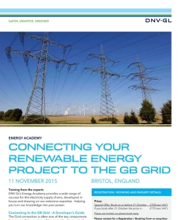 Getting your renewable energy project connected to the GB grid - a developer's guide