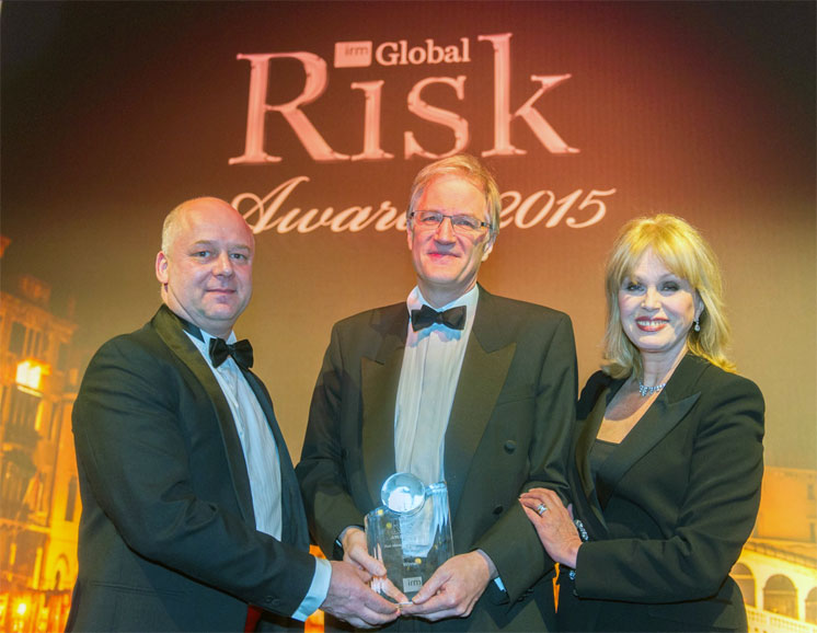l-r:  Keith Smith, Director, IRM, Mark Boult, Director, DNV GL and Joanna Lumley.