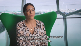 Green chair dialogue people