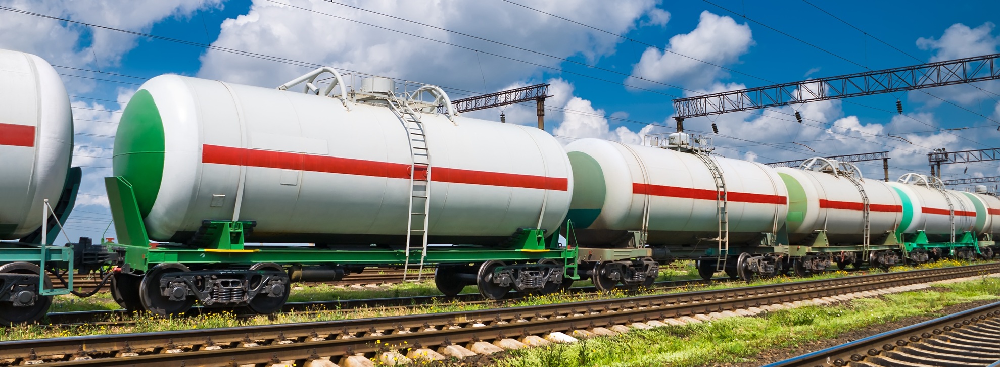 Cargo train on a railway