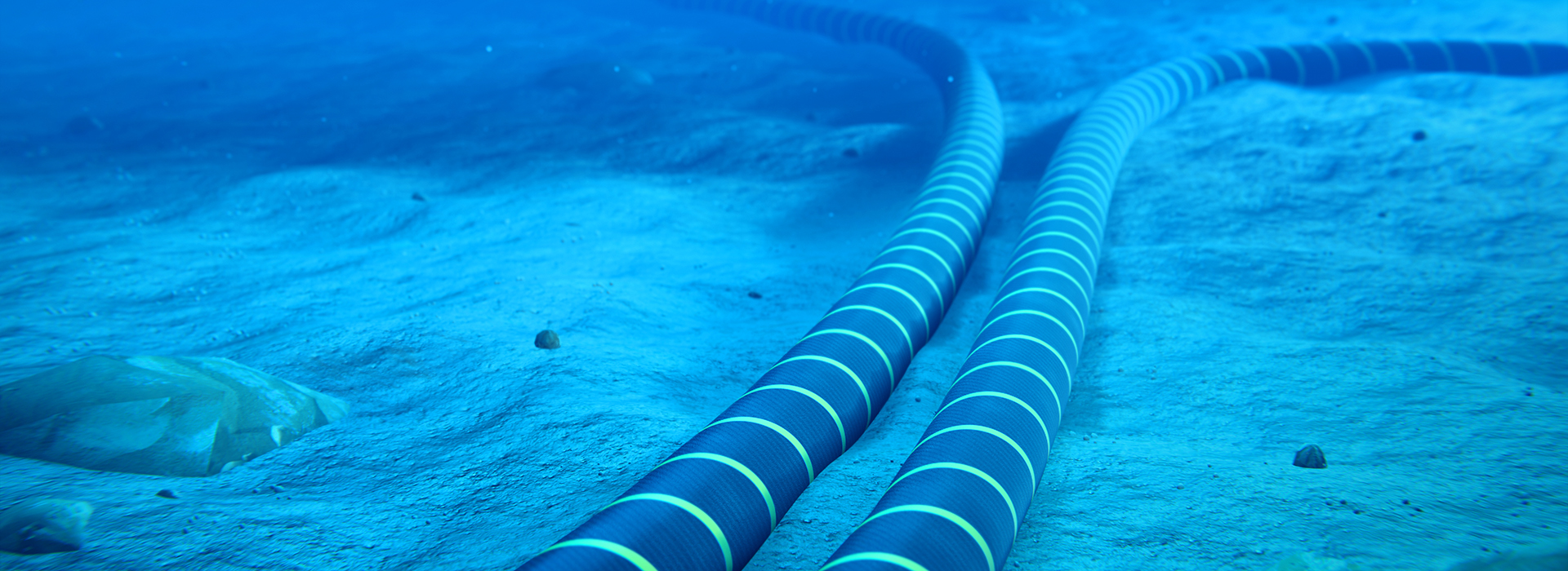 3D rendering of submarine cables